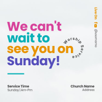 Colorful Sunday Service Instagram post Image Preview
