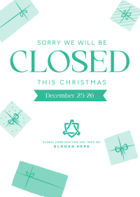 Christmas Closed Holiday Flyer Design
