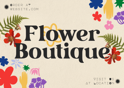 Quirky Florist Service Postcard Image Preview