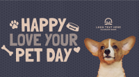 Wonderful Love Your Pet Day Greeting Facebook Event Cover Design