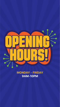 Opening Hours Sticker Facebook Story Design
