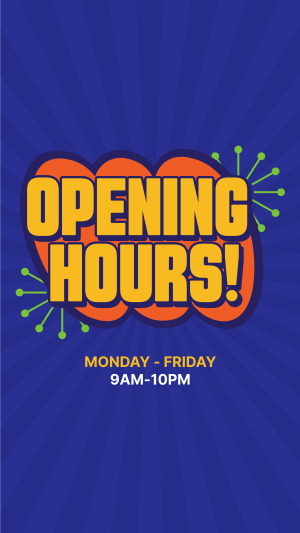 Opening Hours Sticker Facebook story Image Preview