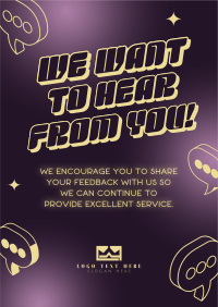 Retro Customer Feedback Poster Image Preview