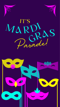 Mardi Gras Masks YouTube Short Design