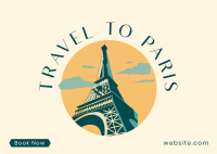 Paris Travel Booking Postcard Image Preview