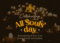 All Souls' Day Celebration Postcard Image Preview