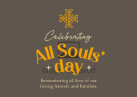 All Souls' Day Celebration Postcard Image Preview