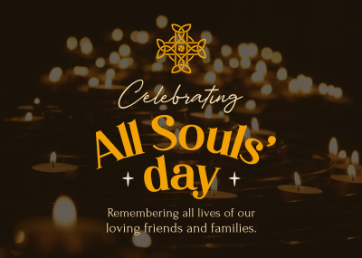 All Souls' Day Celebration Postcard Image Preview