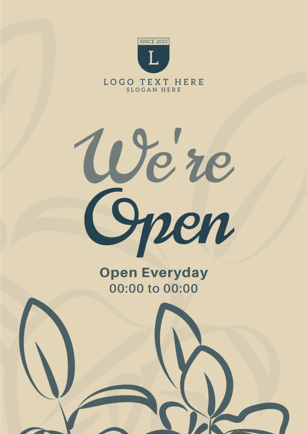 Plant Store Open Flyer Design Image Preview