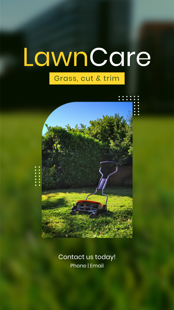 Lawn Mower Facebook Story Design Image Preview