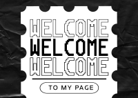 Simple Welcome Page Postcard Design