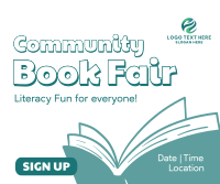 Community Book Fair Facebook Post Design