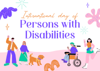 Persons with Disability Day Postcard Design