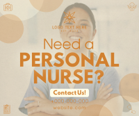 Modern Personal Nurse Facebook Post Design