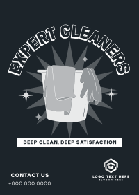 Sparkling Cleaners Poster Design