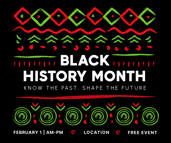 Black History Month Pattern Facebook Post Design Image Preview