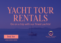 Relaxing Yacht Rentals Postcard Image Preview