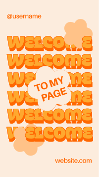 Quirky Welcome to My Page Facebook Story Preview