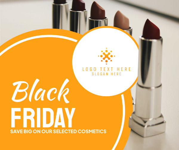 Black Friday Cosmetics Facebook Post Design Image Preview