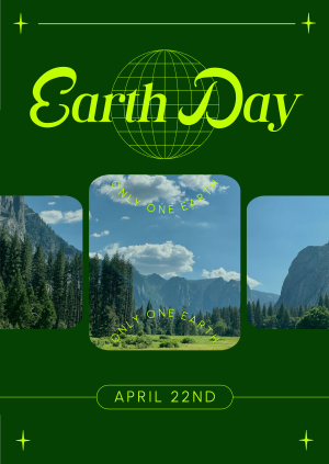 Earth Day Minimalist Poster Image Preview