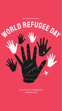 Hand Refugee Facebook Story Design