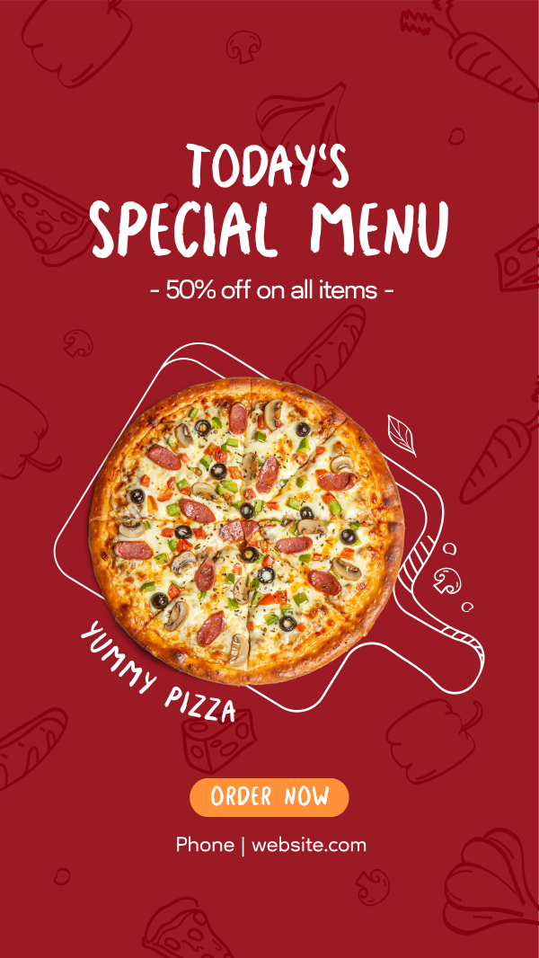Today's Special Pizza Instagram Story Design Image Preview