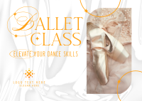 Elegant Ballet Class Postcard Design