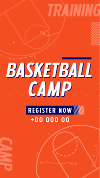 Basketball Sports Camp Facebook Story Design