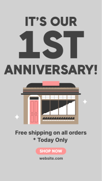 1st Business Anniversary Facebook Story Design