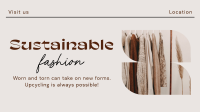 Elegant Minimalist Sustainable Fashion Facebook event cover Image Preview