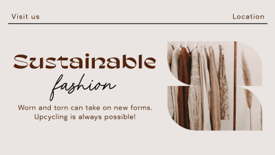 Elegant Minimalist Sustainable Fashion Facebook event cover Image Preview