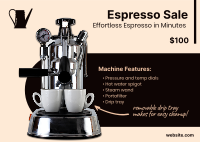 Espresso Machine Postcard Design