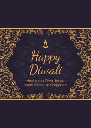 Fancy Diwali Greeting Flyer Image Preview