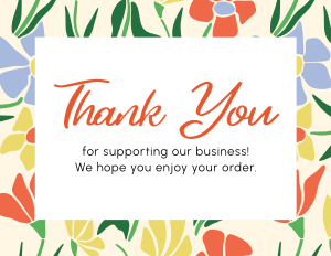 Artistic Floral Thank You Card Image Preview