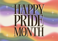 International Pride Month Gradient Postcard Design