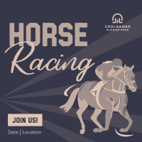 Vintage Horse Racing Instagram Post Design