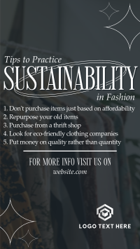 Sustainable Fashion Tips Instagram reel Image Preview