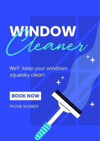 Squeaky Clean Windows Poster Design