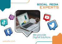 Social Media Experts Postcard Image Preview