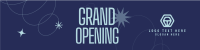 Modern Abstract Grand Opening LinkedIn Banner Design