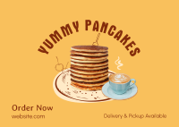 Delicious Breakfast Pancake  Postcard Design