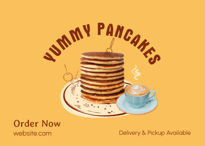 Delicious Breakfast Pancake  Postcard Image Preview