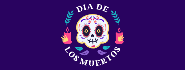 Day of the Dead Badge Facebook Cover Design Image Preview