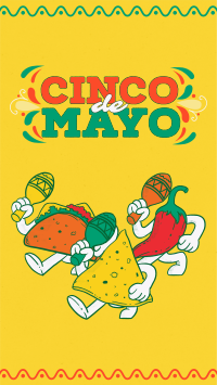Cinco De Mayo Mascot Celebrates Instagram reel Image Preview