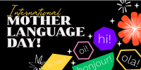 Quirky International Mother Language Day Twitter post Image Preview