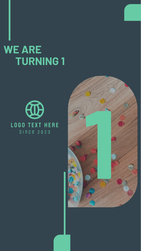 We Are Turning 1 Instagram Story Design Image Preview