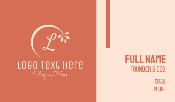 Flower Store Lettermark Business Card Design Image Preview