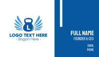 Kettlebell Wings Lettermark Business Card Design Image Preview