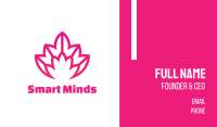 Pink Lotus Line Art Business Card Design