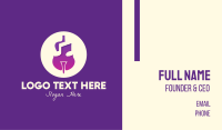 Purple Gradient Violin Business Card Design
